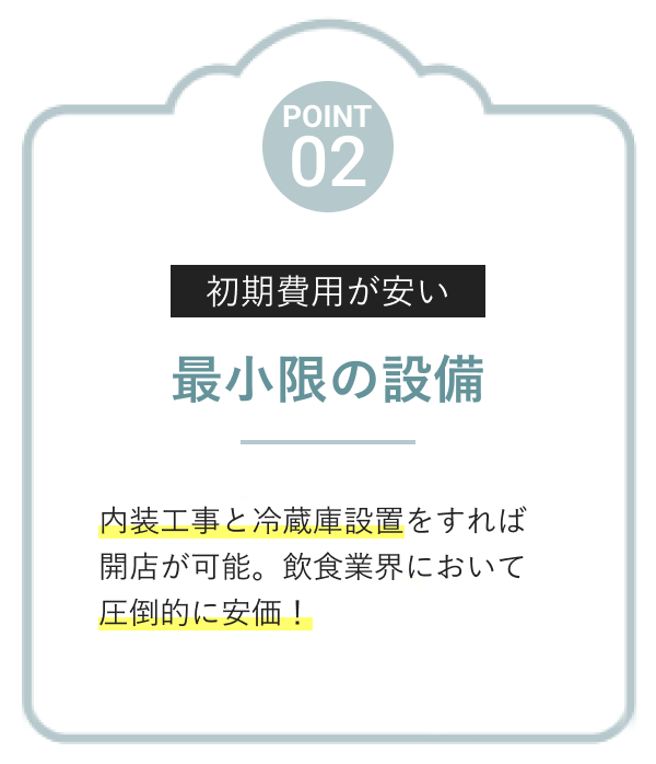 最小限の設備